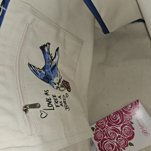 Brighton Yellow and Blue Floral Tote Bag - Picture 3 of 3